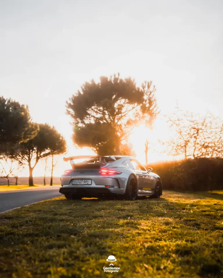 Porsche 991 GT3 Silber Sonnenuntergang Tuning