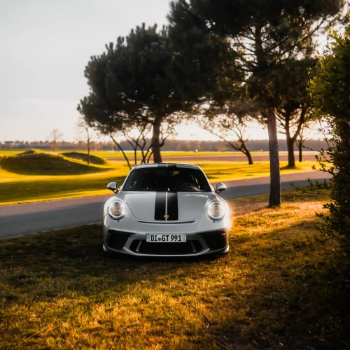 Porsche 991 GT3 Silber Sonnenuntergang Tuning
