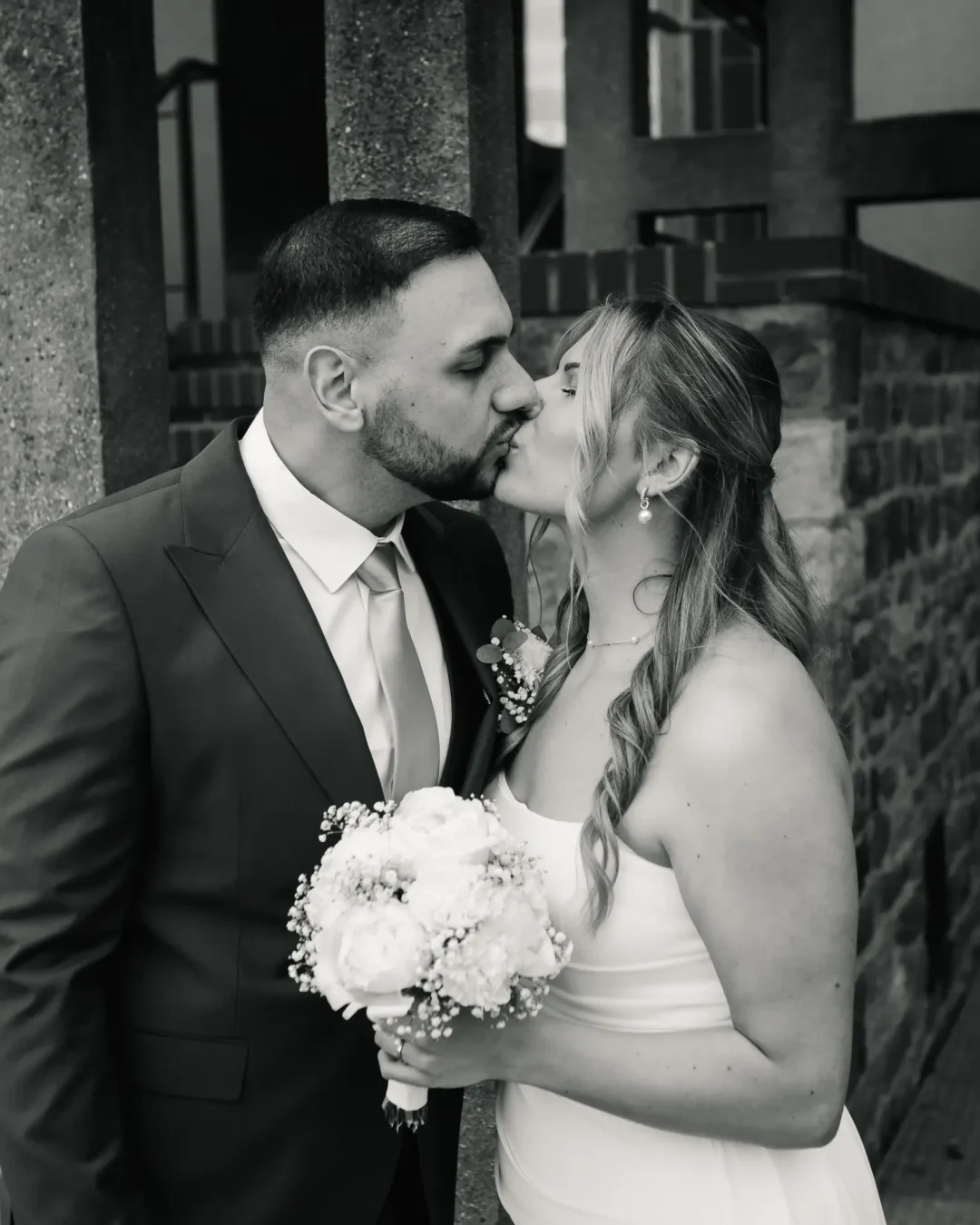 Hochzeit Fünf Fingerturm Darmstadt Schwarz Weiß Bild