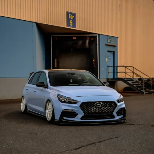 Hyundai I30N Airride Luftfahrwerk Tiefergelegt Perfomance Blau Mr.custm Felgen