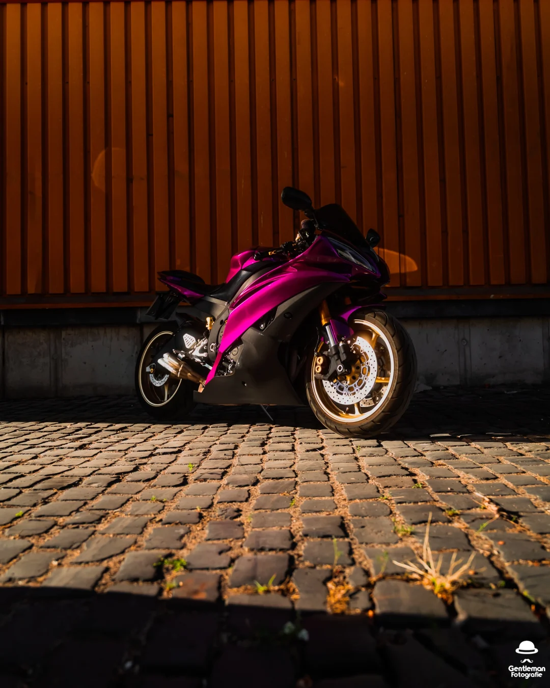Yamaha R6 Motorrad Lila Bike Bikegirl Fotoshooting